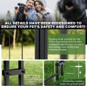 8x4x6 FT Dog Kennel Outdoor for Large Dogs with Silver Roof