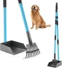 Dog Pooper Scooper — Stainless Metal Poop Scooper for Yard Long Handle