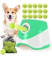 Automatic Ball Launcher for Dogs Large- 3 Distance Settings (40/60/80FT) w/Remote Control | 2.5" ETPU Tennis — collection imagery