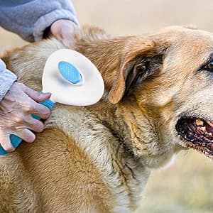 Self Cleaning Slicker Brush, Dog and Cat Bunny Pet Grooming Shedding Brush - Easy to Remove Loose Undercoat — product details