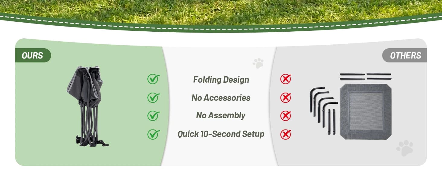 Outdoor Dog Bed — Cooling Elevated Pet Bed Portable Raised Dog Bed with Breathable Mesh — product details
