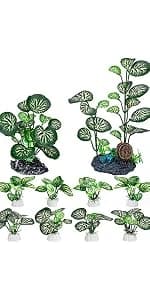 Aquarium Plants — 20 Pack Artificial Fish Tank Plants for Aquarium Decorations (Green) — product details