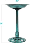Bird Bath — 28in Outdoor Resin Pedestal
