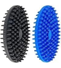 Dog Bath Brush — Dog Shampoo Brush With Adjustable Ring Handle Long Bristles — collection imagery