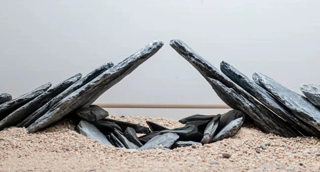 Slate Rock for Aquarium — 5-7 Inch Polished Natural Stone Rocks — Wide Applications