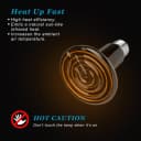 Reptile Heat Bulb 50W 2PCS Ceramic Heating Emitter Lamp