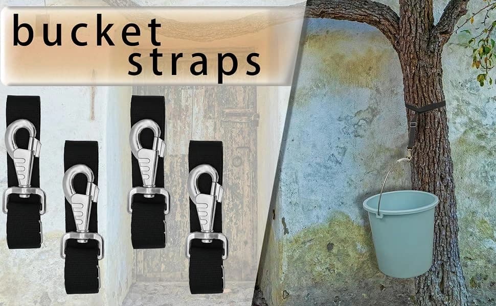 Horse Bucket Strap Hangers — Horse Suppliers Adjustable Nylon Straps up to 700 lbs for Hay Nets — product details