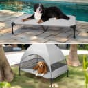 Outdoor Dog Bed with Canopy — Cooling Elevated Dog Shade for Outside