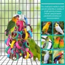Bird Toys Conure Toys, Bird Parrot Foraging Shredder 24 Pcs Colorful Bagel Chewy Rings for Small Parrots