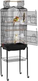 64-Inch Open Top Bird Cage for Parakeets and Cockatiels