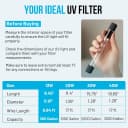 13W UV Water Clarifier with 9.84 ft Cable for Up to 300 Gallon Aquariums