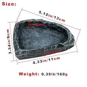 2 Pack Reptile Feeding Dish Corner Bowl — Reptile Water Dish Food Bowl Feeding Terrarium Bowls for Bearded — collection imagery