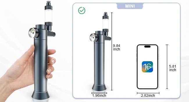 Desktop Aquarium CO2 System,45g CO2 Cartridge,5/8" & 3/8" Compatible — Compact CO2 System