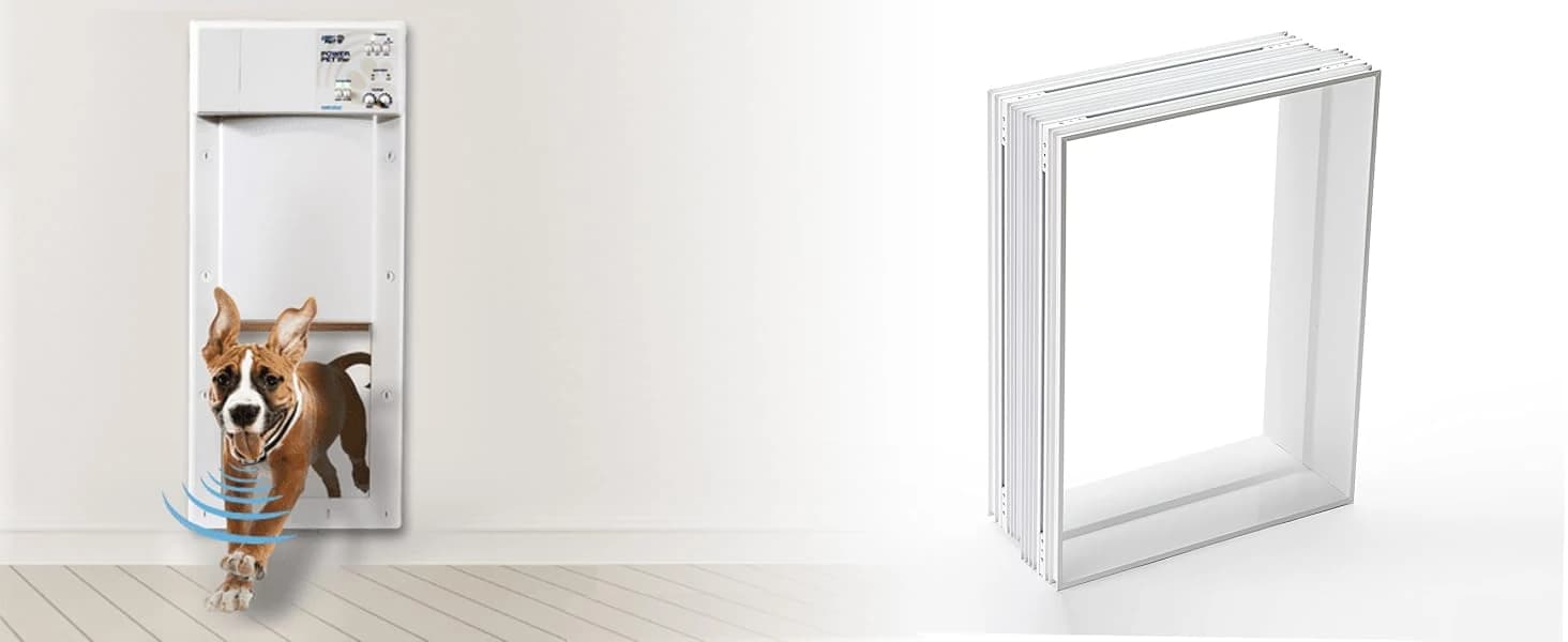 Genuine Power Pet Fully Automatic Pet Door from Brand. Pet Collar Operated — Power Pet Door Must Have Accessories