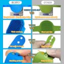 Dog Bath Brush — Dog Shampoo Brush With Adjustable Ring Handle Long Bristles
