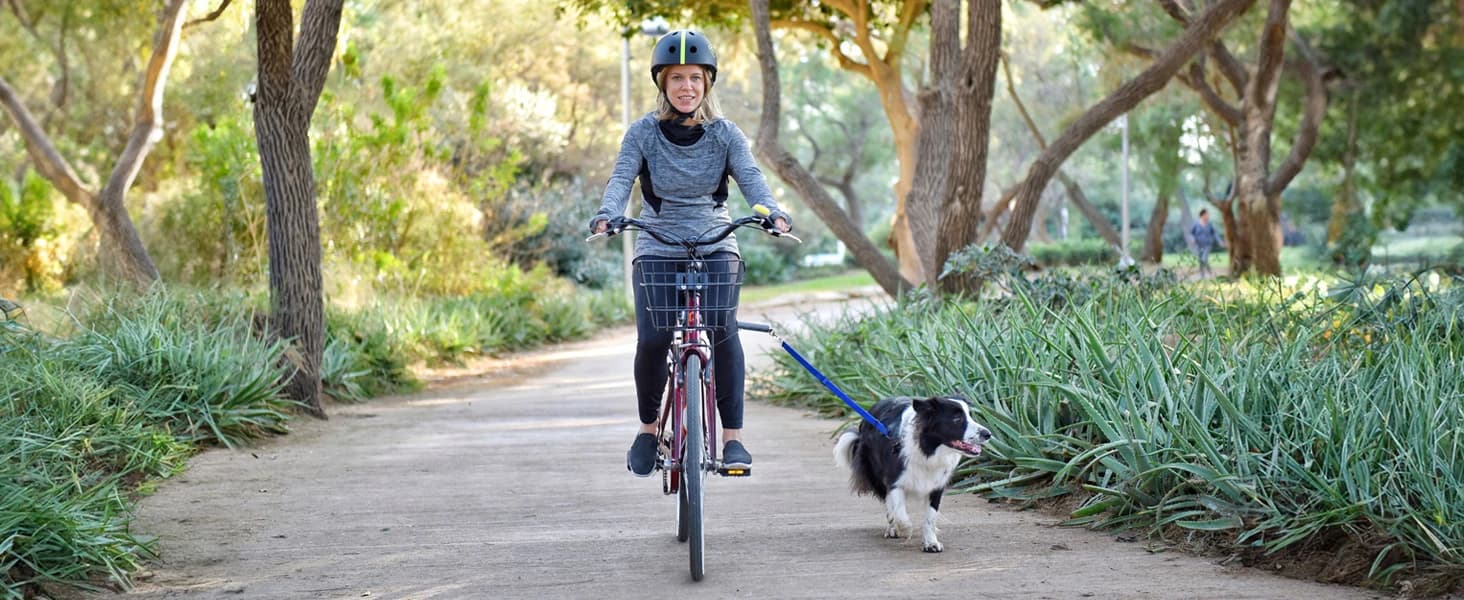 V2.0-180° Rotating Dog Bike Leash - with Shock Absorbers and Quick Attach Mechanism | Carbon Fiber | Detachable — product details