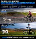 Dog Bike Leash — Shock-Absorbing Bikejoring Leash with Antenna for M/Large Dogs