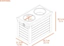 ECOFLEX Elevated Dog Feeder with 2 Stainless Steel Bowls and Sliding Lid Storage Bin