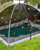 5 * 7ft Pond Cover Dome — Garden Pond Net Pond Mesh Tent with Ropes