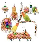 4PCS Bird Parrot Foraging Toys Parakeet Chewing Hanging Toy Shredded Paper Cage Accessories for Small Parrots — collection imagery