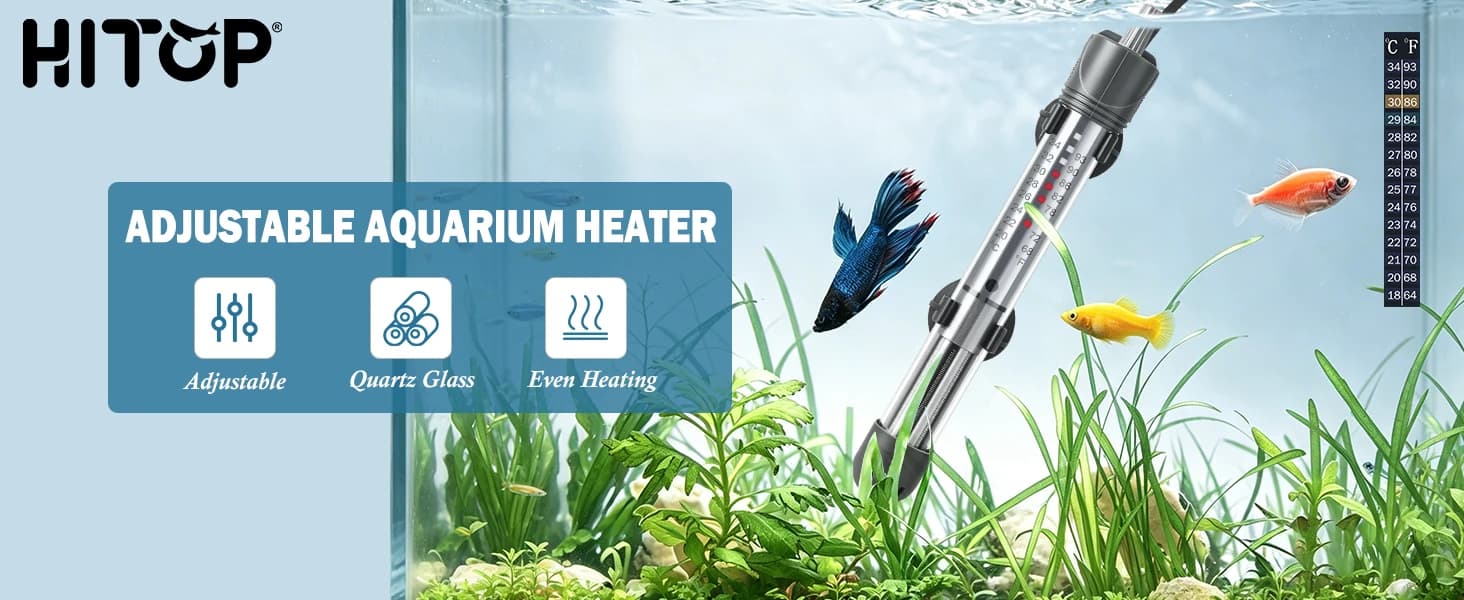 50W Adjustable Aquarium Heater — product details