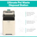 Pet Waste Station with Activated Carbon Filter and DualVent Odor Control - Outdoor Dog Poop Trash Can with 200