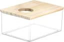 Hamster Sand Bath Box – Clear Acrylic Habitat Bath with Wooden Lid for Dwarf Hamsters