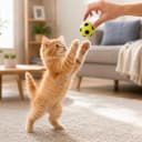 Sponge Soccer Ball Cat Toys for Cats and Kittens - Interactive and Colorful Plush Toy