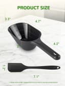 Dog Food Scoop Set with Silicone Can Scraper