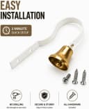 Fixed Metal Dog Doorbell for Potty Training - Heavy Duty Steel Wall Mounted Dog Bell for Door to Ring to Go