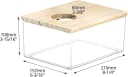 Hamster Sand Bath Box – Clear Acrylic Habitat Bath with Wooden Lid for Dwarf Hamsters