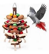 4PCS Bird Parrot Foraging Toys Parakeet Chewing Hanging Toy Shredded Paper Cage Accessories for Small Parrots — collection imagery