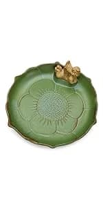 Ceramic Bird Bath for Outside on Ground — 9.45-Inch Birds Bath Bowl Only — product details