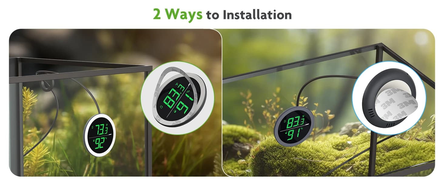 Real-time Display LED Digital Reptile Thermometer and Humidity Gauge — collection imagery