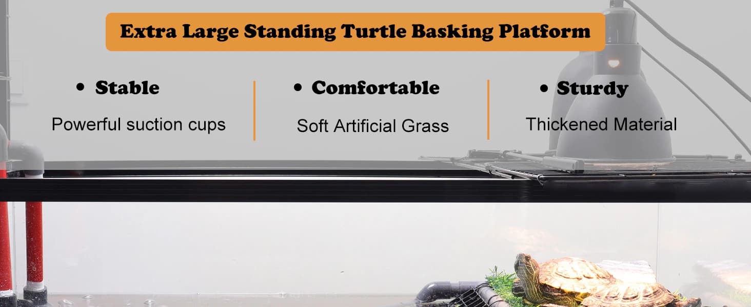 Extra Large Turtle Basking Platform with Artificial Grass — product details