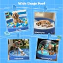 Foldable Dog Pool with Sprinkler and RGB LED Light