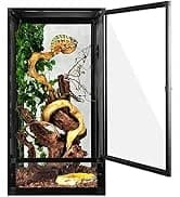 24" x 18" x 36" Reptile Tall Glass Terrarium Rainforest Habitat Double Hinge Door with Screen Ventilation 67 — collection imagery