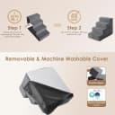 Dog Stairs for Bed 18" H — 4-Step Dog Steps for High Bed