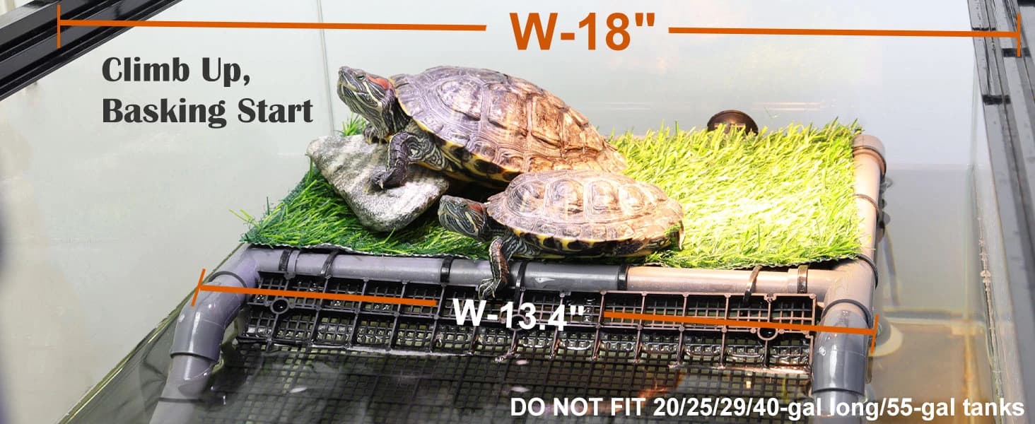 Extra Large Turtle Basking Platform with Artificial Grass — product details