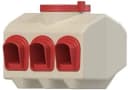 OverEZ Chicken Feeder - Holds — 50 Pounds of Feed - Inside or Outside Hen Coop - Large Gravity Fed Automatic
