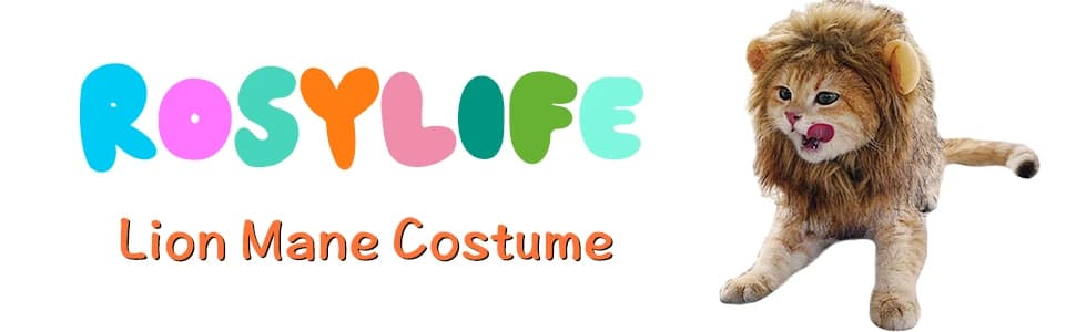 Lion Mane Wig for Cat Costume Pet Adjustable Washable Comfortable Fancy Lion Hair Cat Clothes Dress for — collection imagery