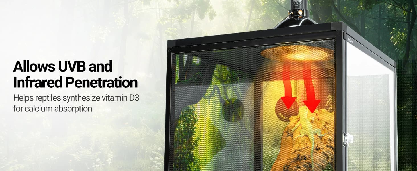 18" x 18" x 36" Front Opening Chameleon Cage with 3-Sided Metal Mesh — product details