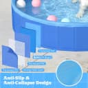 Foldable Dog Pool with Sprinkler and RGB LED Light