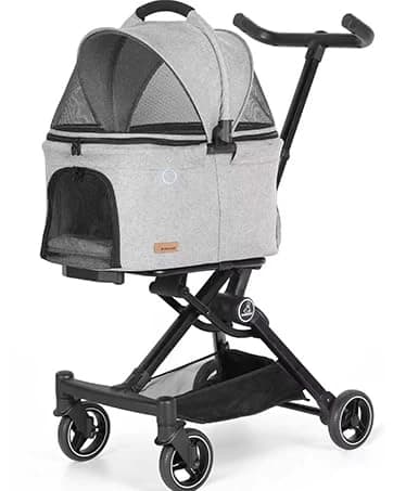 3 Wheel Pet Stroller Best Lightweight Foldable Compact Portable Jogger All Terrain Travel Pet Gear Puppy Kitty — collection imagery