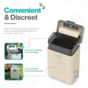 Pet Waste Station with Activated Carbon Filter and DualVent Odor Control - Outdoor Dog Poop Trash Can with 200