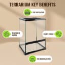 11 Gallon Tall Reptile Glass Tank 12"x12"x18",Pre-Assembled Vertical Terrarium Enclosure with Front Openning