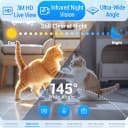 Automatic Cat Feeder with 2K Camera: 5G WiFi Automatic Dog Feeder with Night Vision