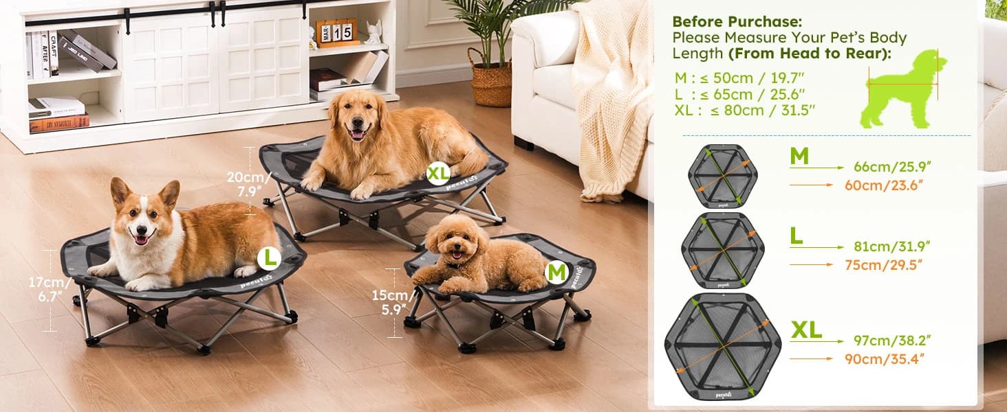 Raised Dog Bed with Cooling Mat — product details