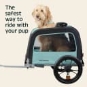 Rover Waggin' Pet and Dog Bike Trailer with Weather-Resistant Canopy and Mesh Shield - Foldable Frame