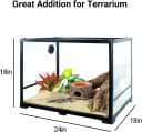 3 in 1 Reptile Hide Cave with Detachable Base and Humidity Dish